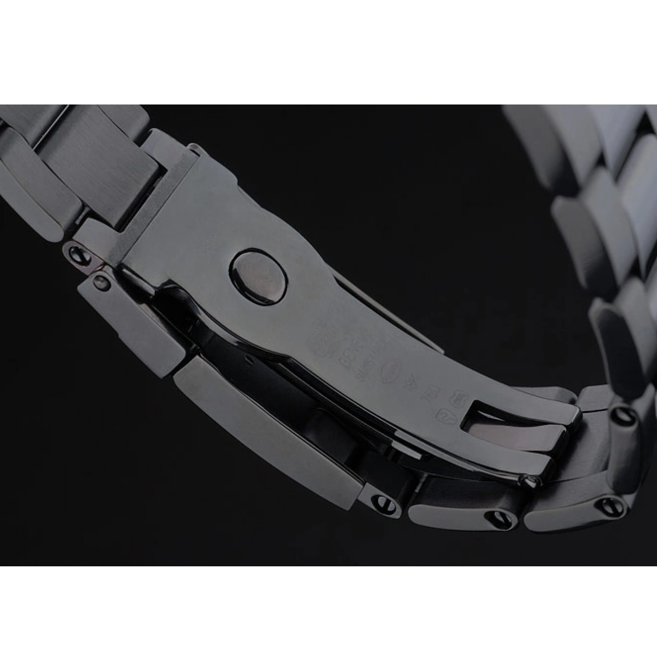 Aaa replica watch 80246 Dial Steel Plated Ion Black Rolex Daytona Strap Stainless Black Green Tachymeter 0626